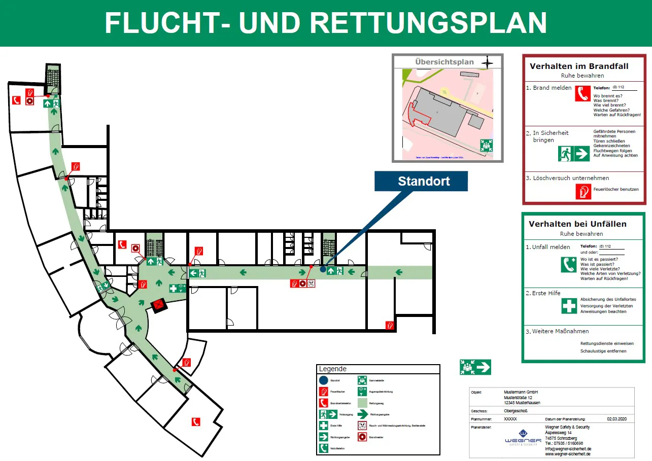 Flucht- und Rettungspläne